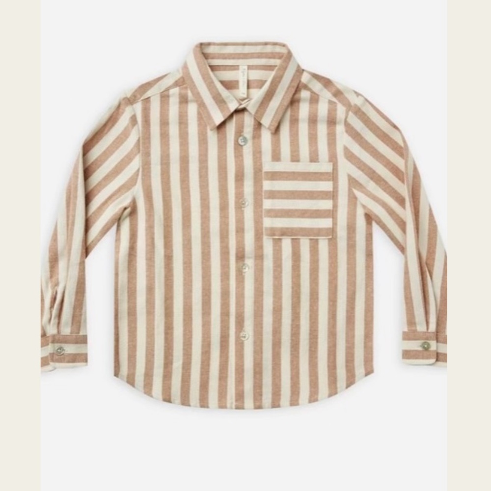 Rylee & Cru, 4T/5T striped shirt, light rust/cream, smoke free home